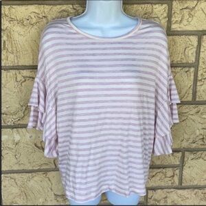 Loft Lounge comfy Soft Stripe Top Oversized Size XS